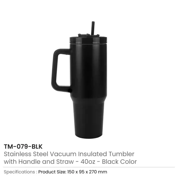 Tumbler with Handle and Straw — corporate gift Dubai