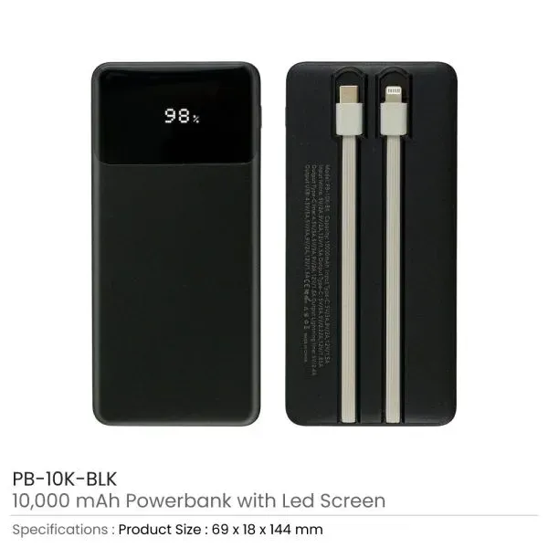 Powerbank with LED Screen 10K mAh — corporate gift Dubai