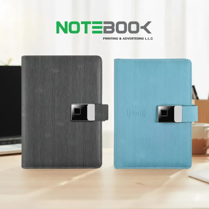 Fingerprint Lock A5 Notebook Wireless Charging — corporate gift Dubai