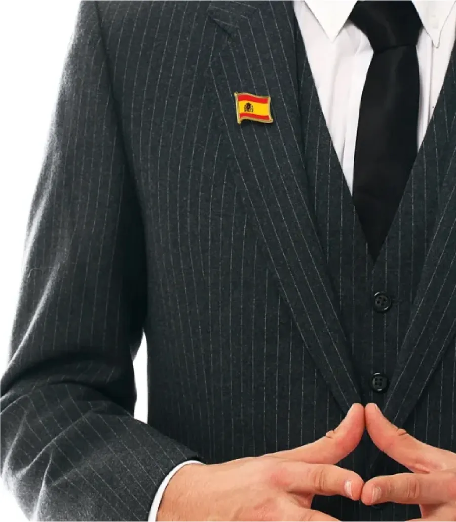 Gold Plated Flag Pin Badge 2091 Blank 09 — corporate gift Dubai